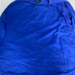 Faith & Zoe Blue Rear Button Down Shirt Size Med